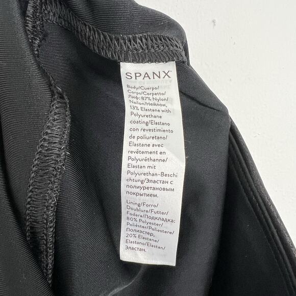 Spanx Women’s Size XS/TP Faux Leather Leggings Black Shiny Vegan High Rise‎ - Picture 8 of 9